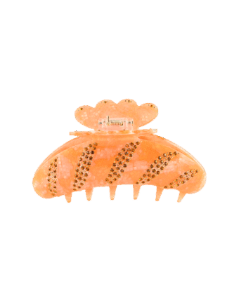 Agnes Mellemstor Simili Hårklemme  Orange Hos Frisøren   Baronen