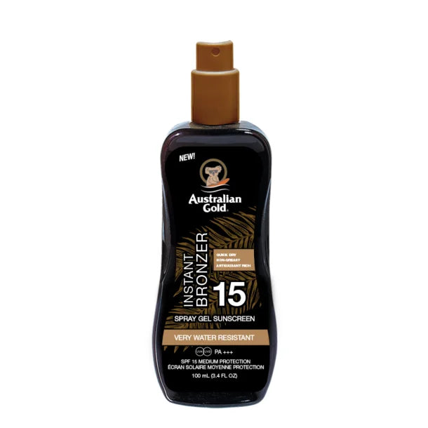 Australian Gold Solcreme Lotion Spray Spf 15 Bronzer 100 Ml Solcreme Hos Frisøren Baronen
