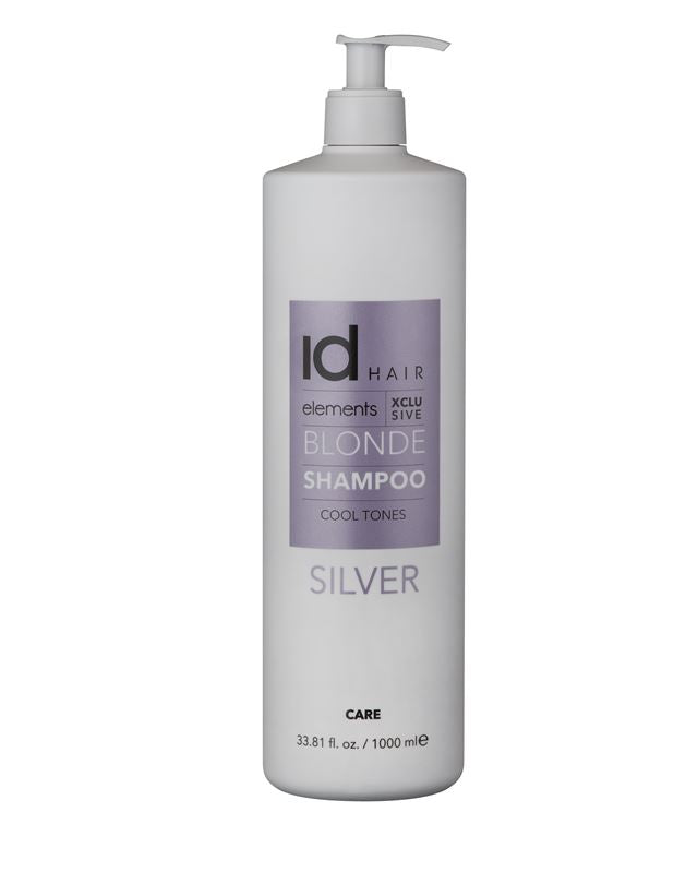 Id Hair Elements Xclusive Blonde Shampoo Silver 1000ml Hos Frisøren Baronen