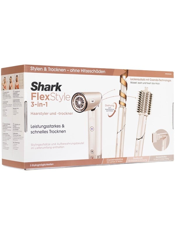 Shark Hårtørrer Flexstyle -in- Hair Dryer Hot Air Brush Styler Hd424eu 1400