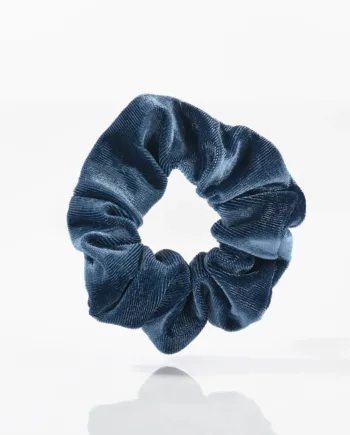 Velour Scrunchies Blå