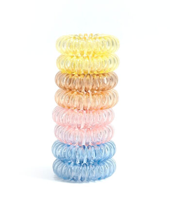 -pak Spiral Hårelastikker Bubblegum