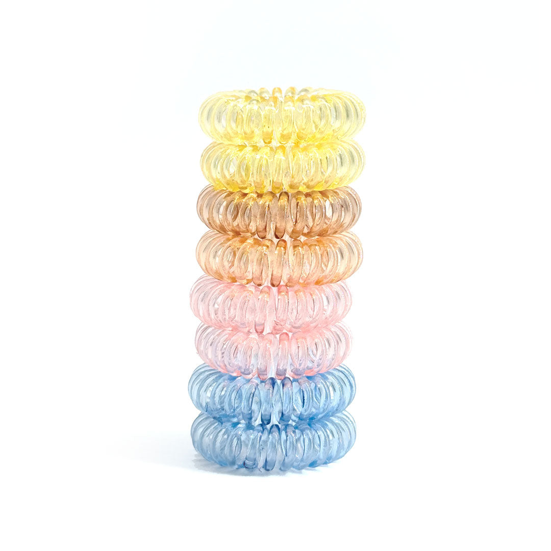 -pak Spiral Hårelastikker Bubblegum